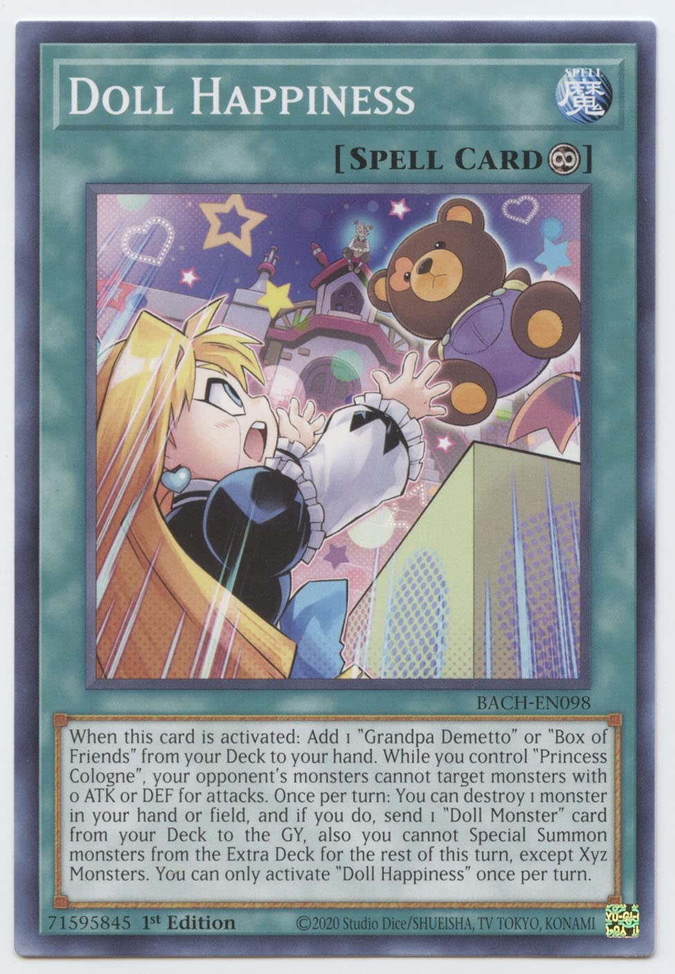 Yu-Gi-Oh! Doll Happiness Card - BACH-EN098 Common 1st Edition (Battle Of Chaos)