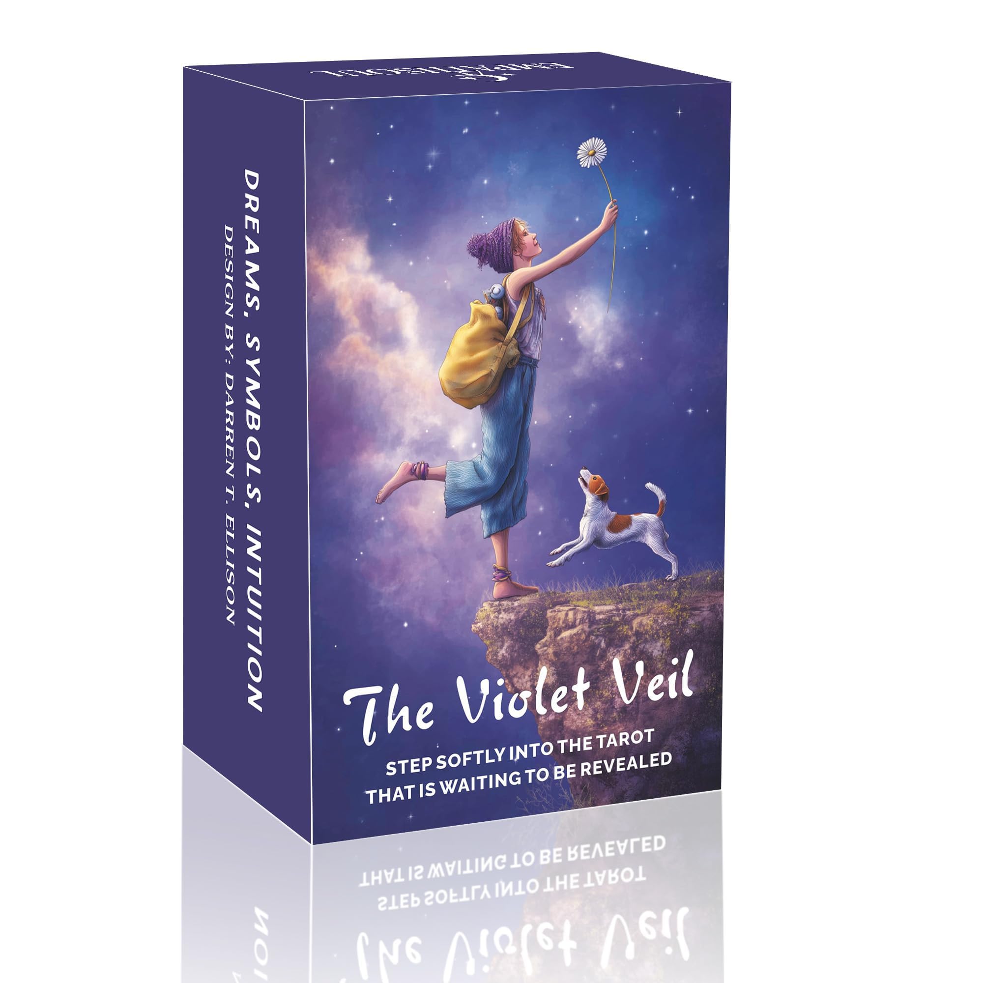 Baraja De Tarot Violet Veil - 78 Cartas Con Libro Guía - Tamaño 13x7 Cm - Papel Estucado De 400 G/m² - Arcanos Mayores Y Menores - Ideal Para Principiantes Y Expertos - Regalo Espiritual Y De Autoconocimiento - Estética Cósmica Y Violeta