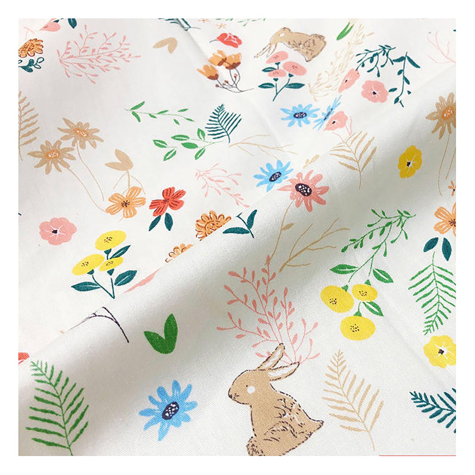 Tessuto di cotone per bambini, 100 x 235 cm, al metro, per cucire, fiori