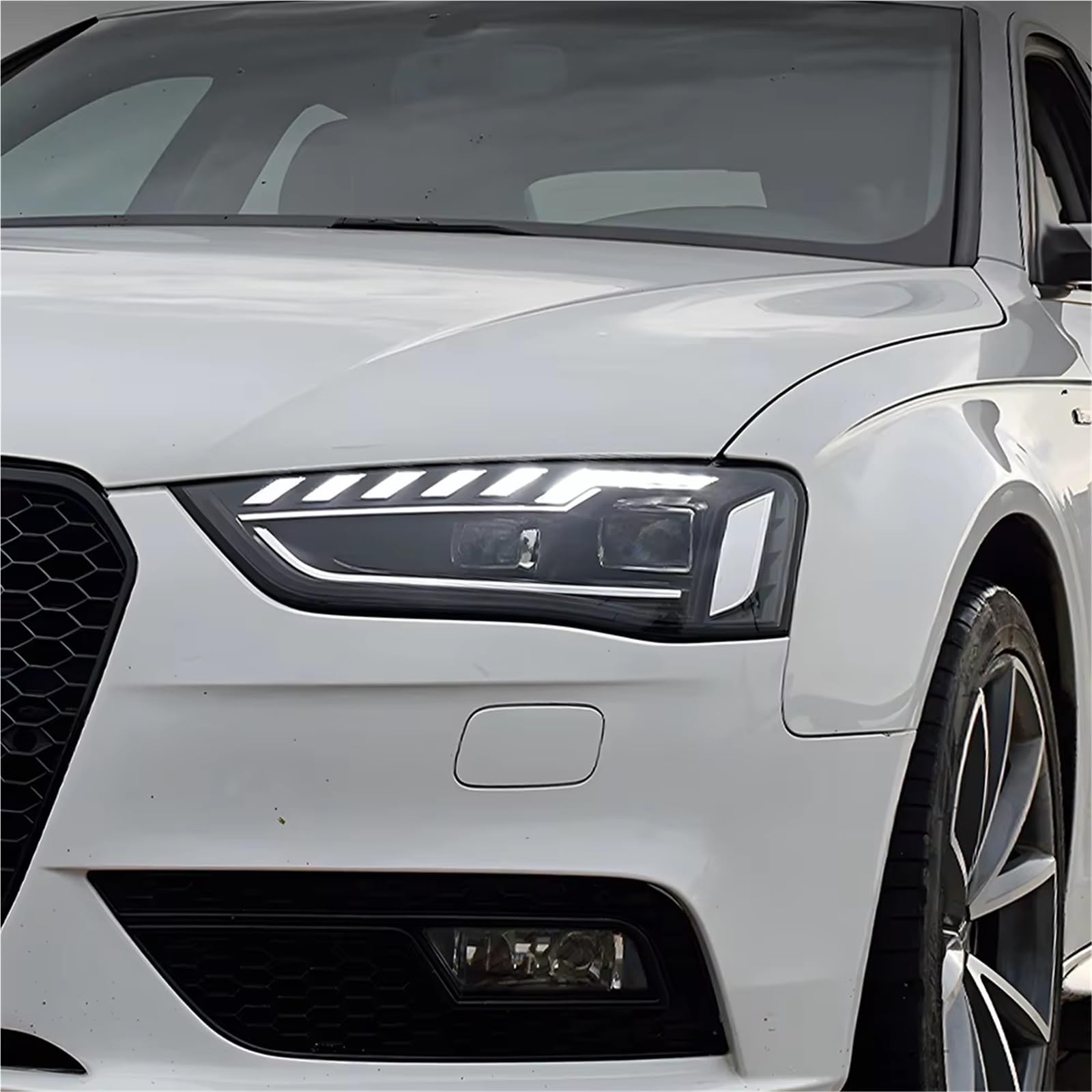Per A4 A4L RS4 S4 B8.5 2013-2016 Gruppo Faro Anteriore Conjunto Faro Delantero | Aggiornamento del gruppo faro per auto 2 accessori per lenti del proiettore