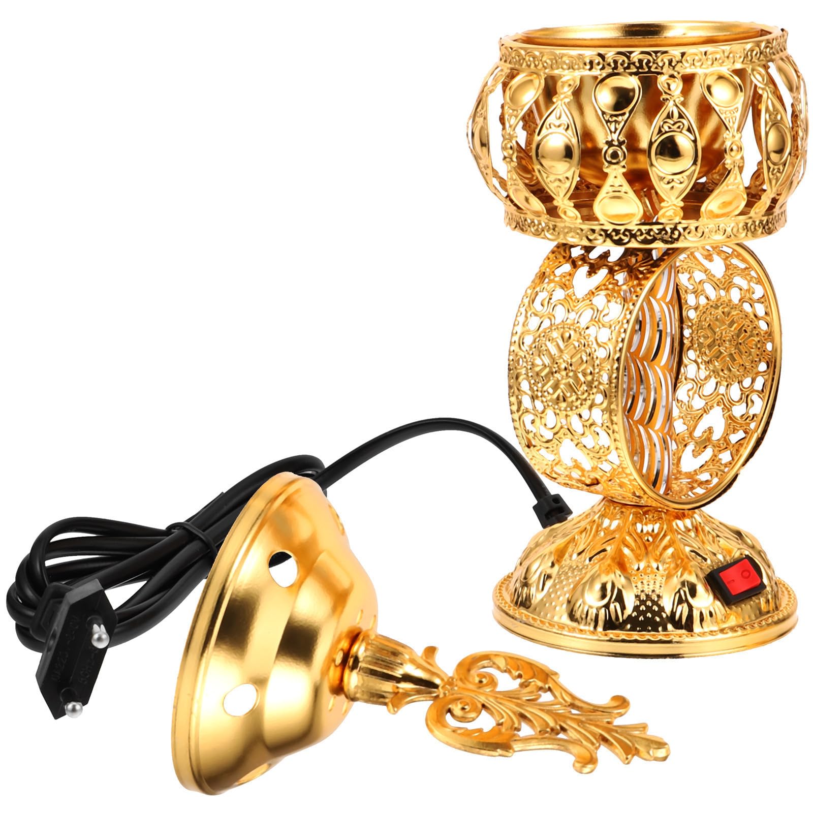 Brûleur de parfum électrique décoratif en métal COHEALI au design vintage