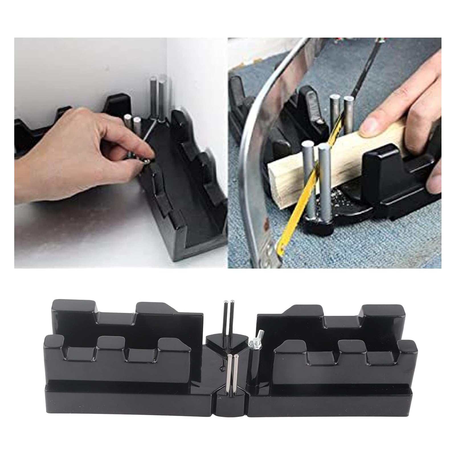 2 en 1 Herramienta de corte de esquinas Mitre, herramientas de corte de medición MITER para un corte preciso de tuberías decorativas domésticas instalación de ingletes portátiles para