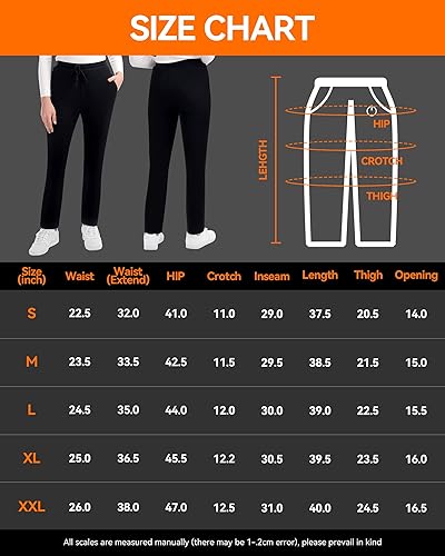 Miniatura 6 de HEATEDTEK Pantalones térmicos para mujer, pantalones térmicos cálidos para mujer, 8 almohadillas térmicas, 3 controles de temperatura (sin batería)