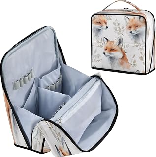 Fox Makeup Bag, Travel Toiletry Bag | Lightweight Large Travel Cosmetic Bag for Women, Water-Resistant Portable Makeup Case Organizer