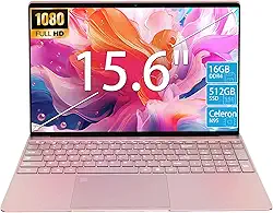 Laptop de 15,6 polegadas, processador N95 (4C4T, 1,7-3,4GHz), laptop para jogos, 16 GB de RAM, SSD PCIe de 512 GB, tela FHD, teclado retroiluminado, desbloqueio de impressão digital, laptop de