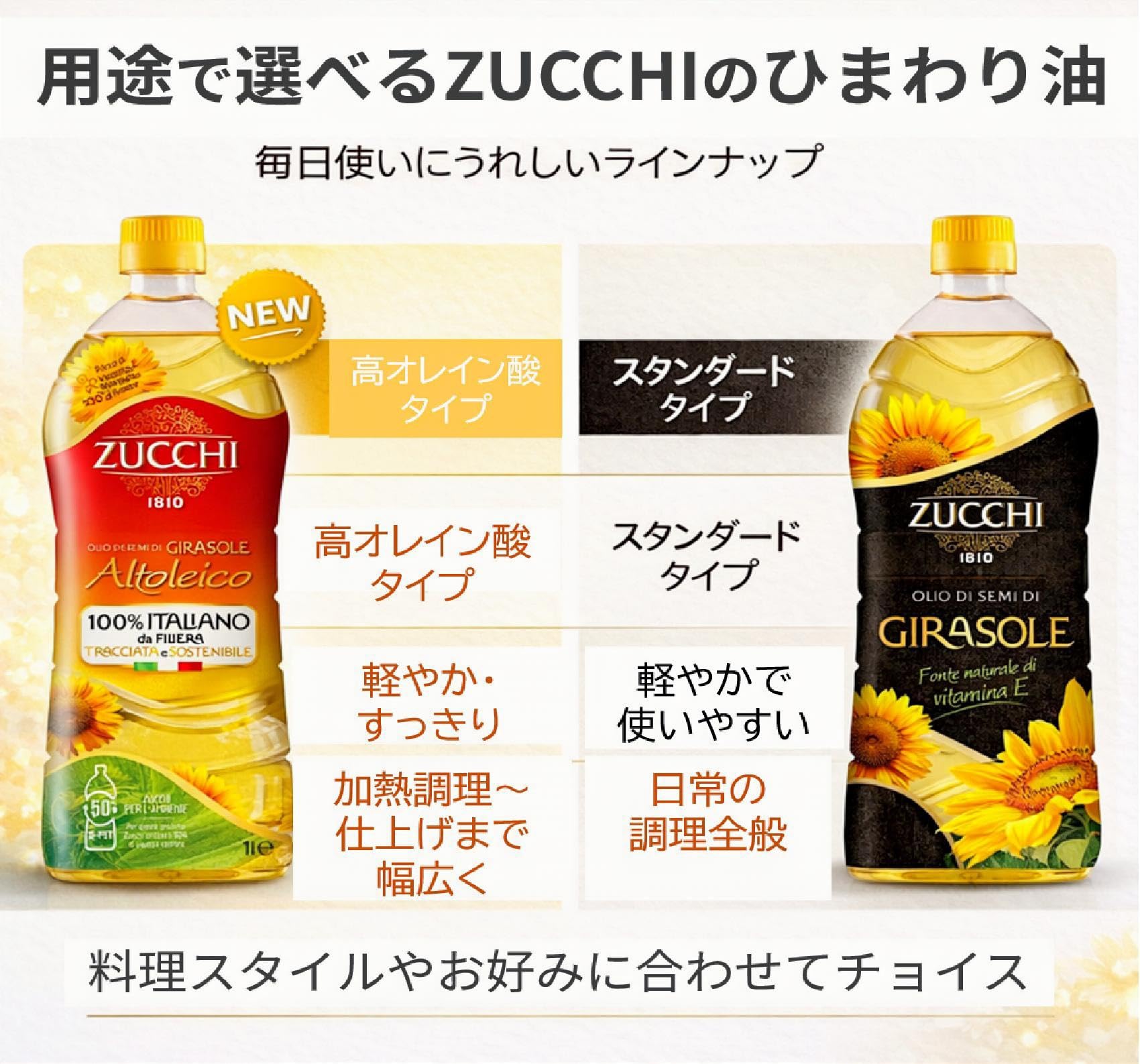 Amazon | ズッキ ひまわり油(オリオ・ディ・ジラソーレ)1L | Zucchi