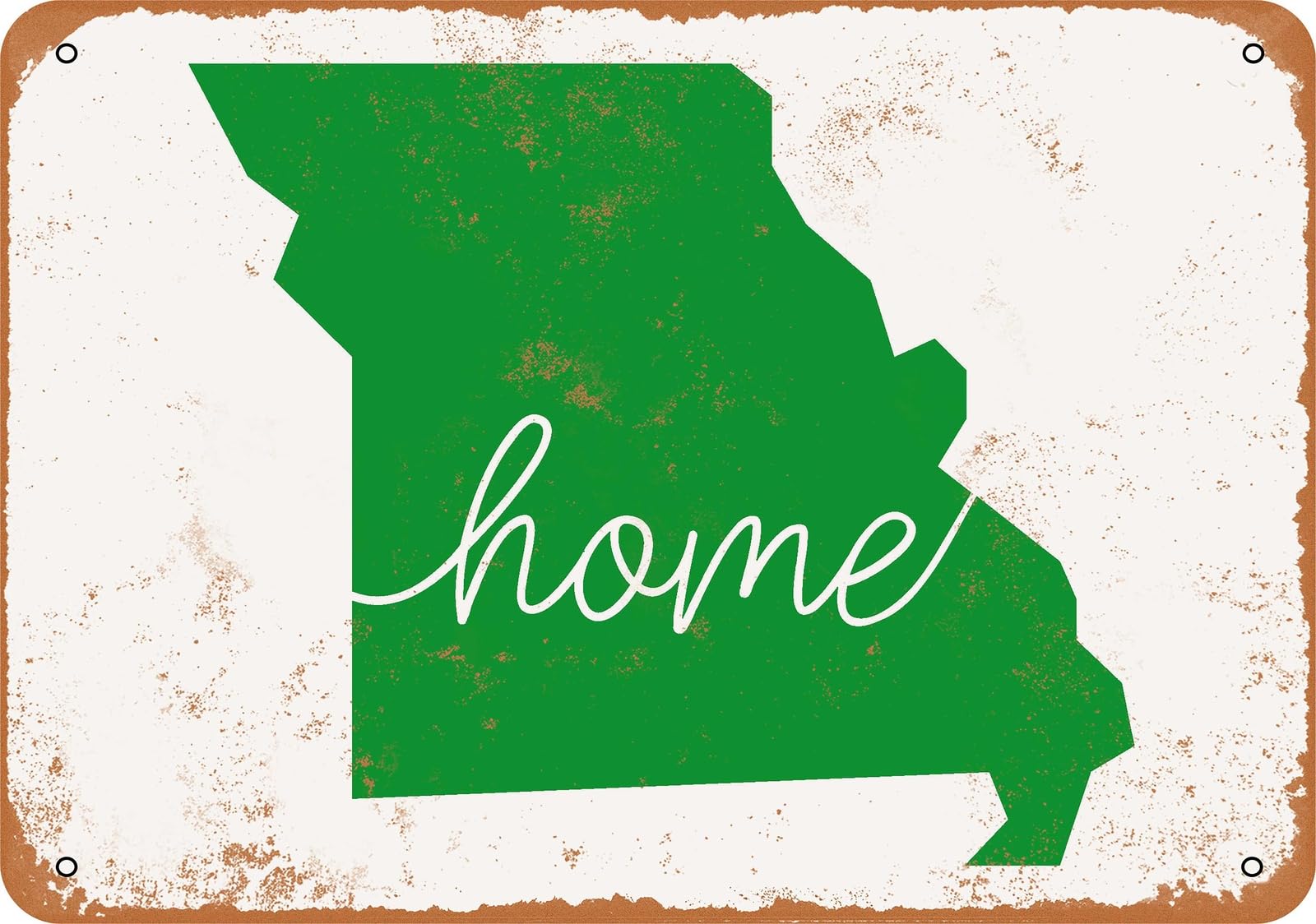 Miaomansenstore Metal Sign - Home Missouri - Vintage Look Home Decor