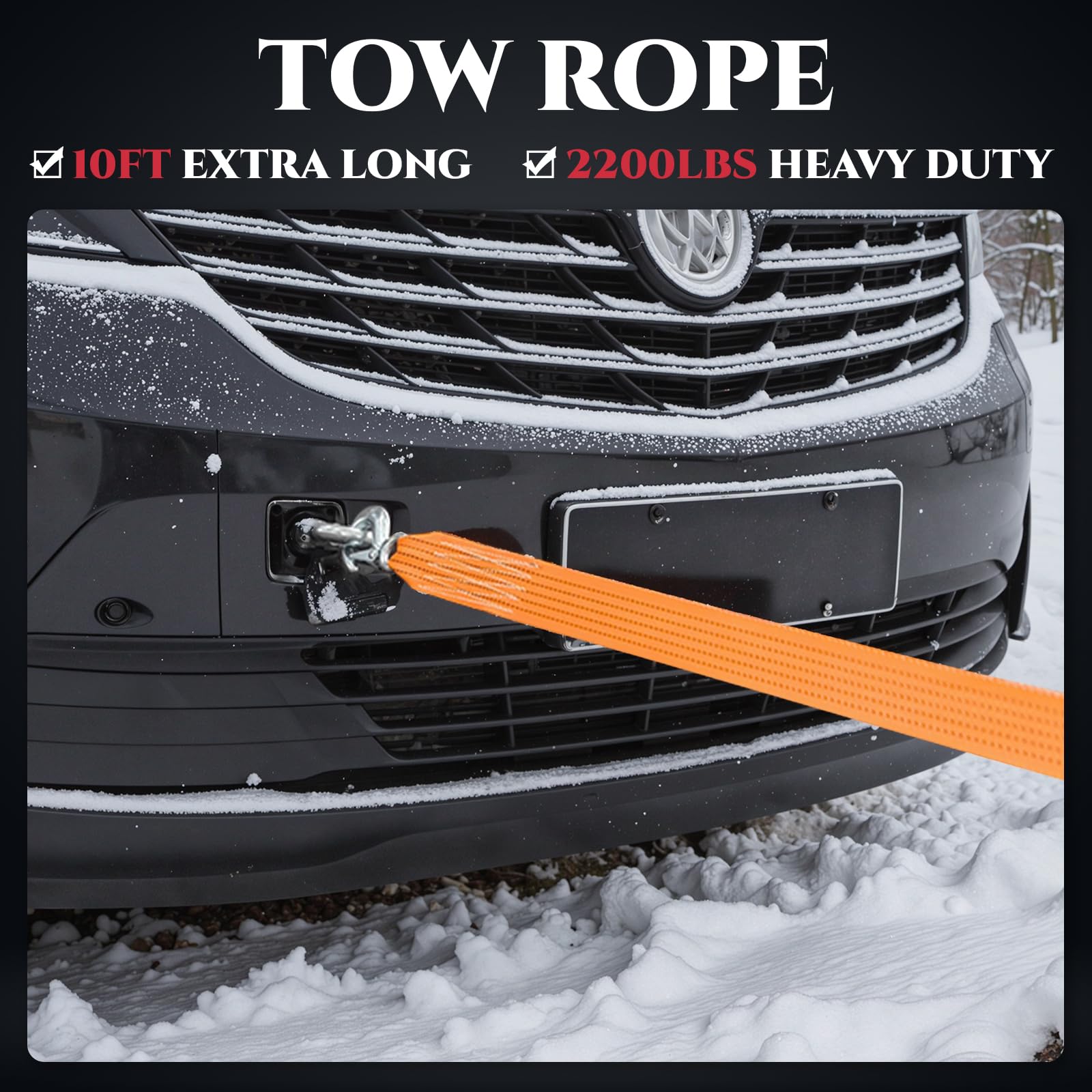 Roadside Emergency Car Kit for Vehicles, Car First Aid Kit Emergency Kit with Jumper Cables, Snow Shovel, Tow Strap, Car Safety Kits, Road Trip Assistance for Men, Women, New Driver Gifts