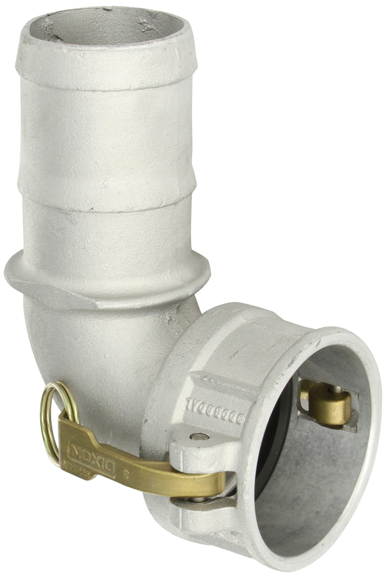 Dixon 300C-90AL Aluminum Type C Cam and Groove Hose Fitting, 90 Degree Elbow, 3" Socket x 3" Hose ID Barbed