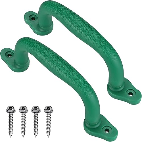 Miniatura 14 de Dolibest Juego de 4 asas de seguridad para parque infantil, juego de columpios de mano de seguridad para niños, marco de escalada, casa de juegos,