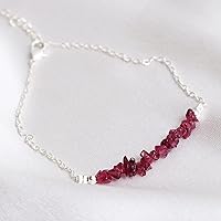 Vista 28 de Gempires Natural Chips Bar Bracelet, Energy Healing Crystals, Birthday, Gift for Her, Gemstone Jewelry 8 inch