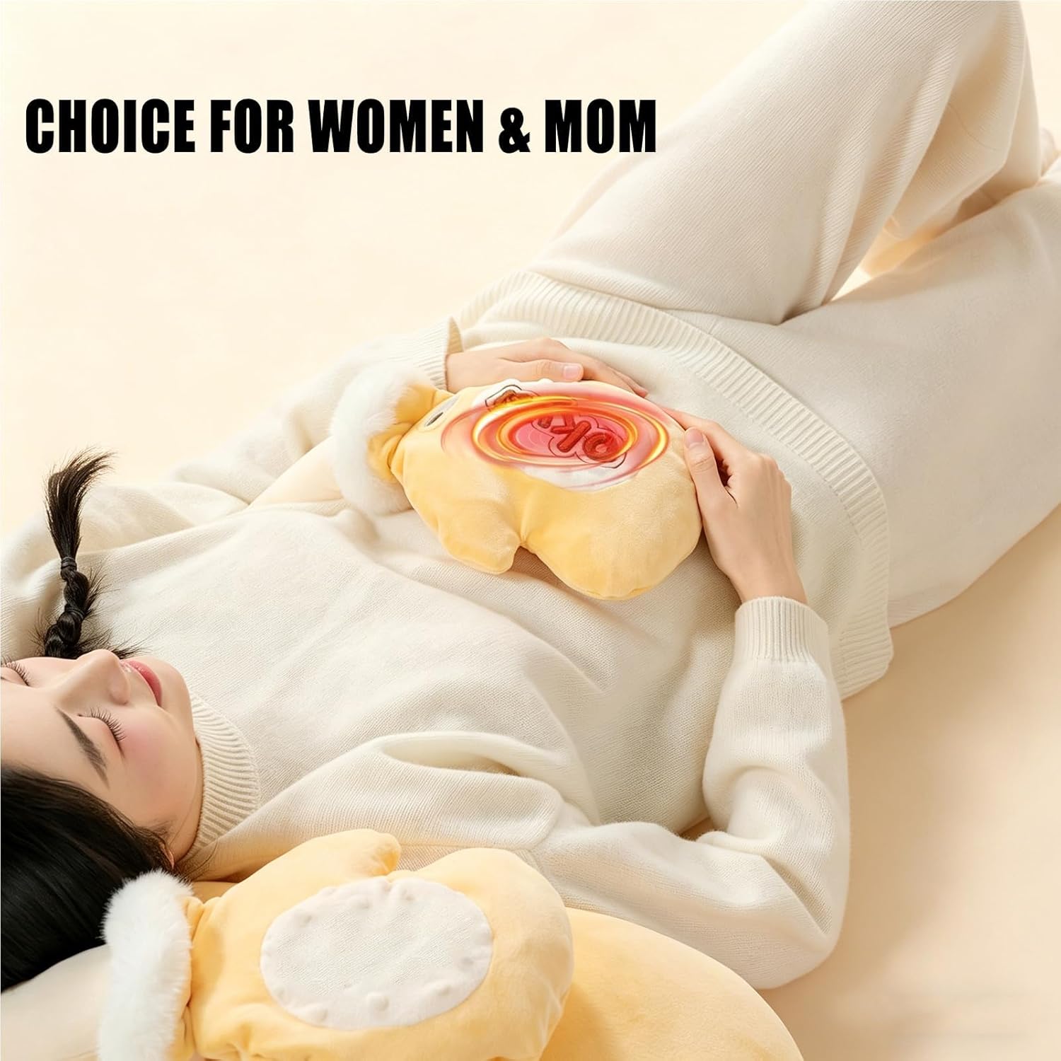 Mango Shaped Hugging Pillow,Soft Plush Material,Built-in Bluetooth Recording,Heating Function,Patting Pillow for Adults,for Couch Bed Sofa Nap,Thoughtful Gift for Women Men (95cm)
