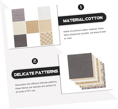 Miniatura 3 de VILLCASE 28 pcs DIY Cotton Patchwork Sewing Fabric Easter Quilting Patchwork Fabric Squares for Quilting Fabric Fat Quarters Fabric Printed Bundle