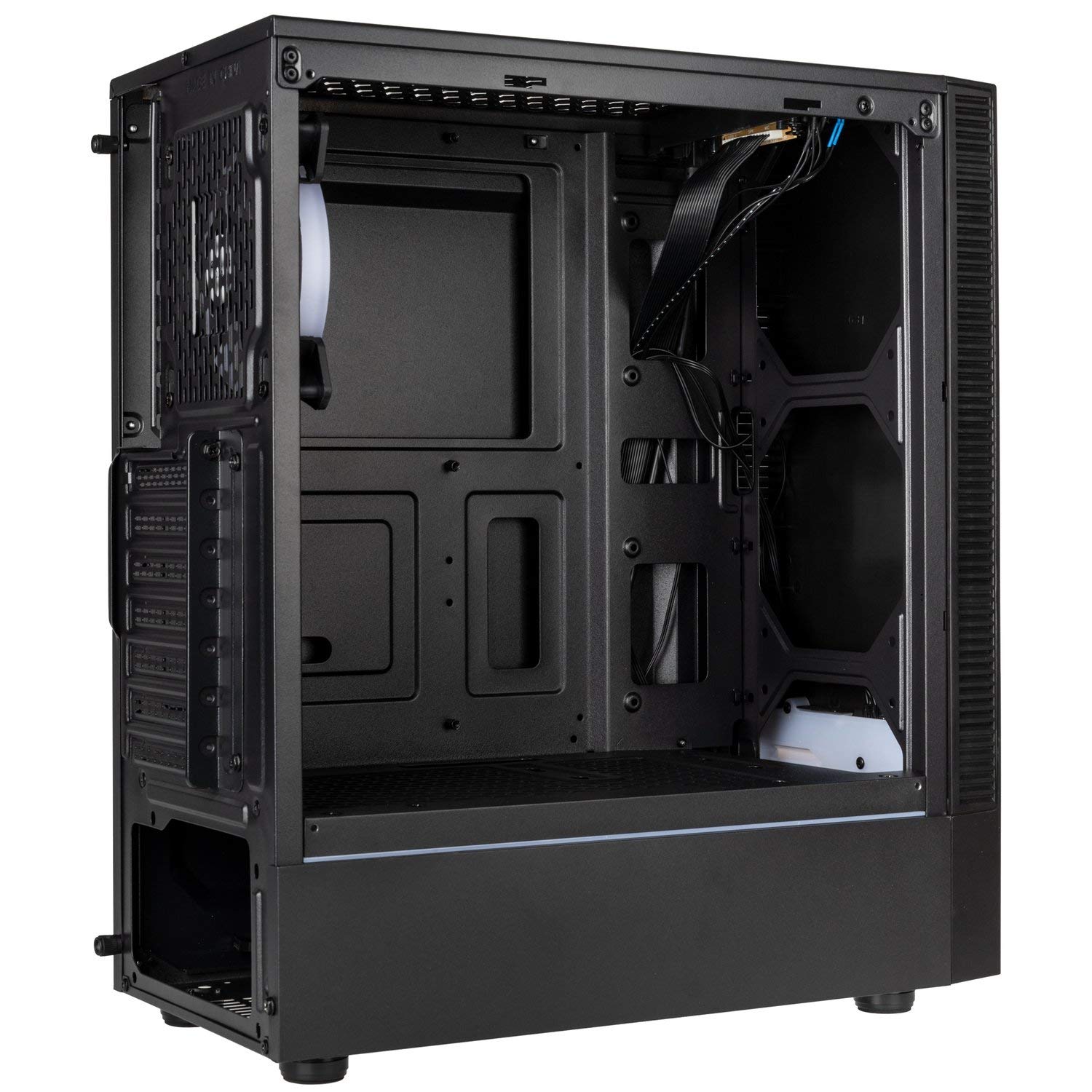 Caja de Torre Media ATX Inspire K9 RGB con Panel acristalado, Color Negro