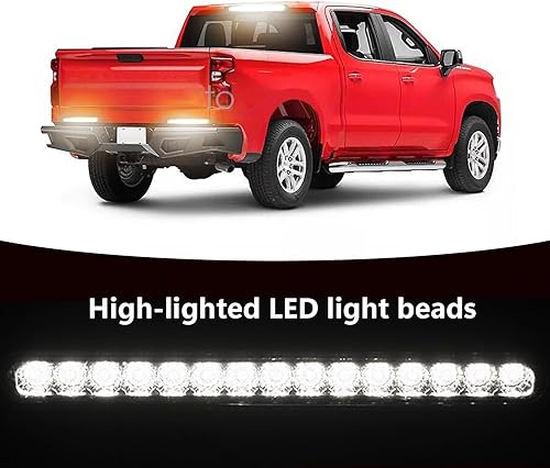 Miniatura 5 de 2 tiras de luz trasera de freno alto para automóvil, 15 LED, 12 V-24 V, luz trasera de remolque de alto brillo, montaje impermeable, luz trasera,
