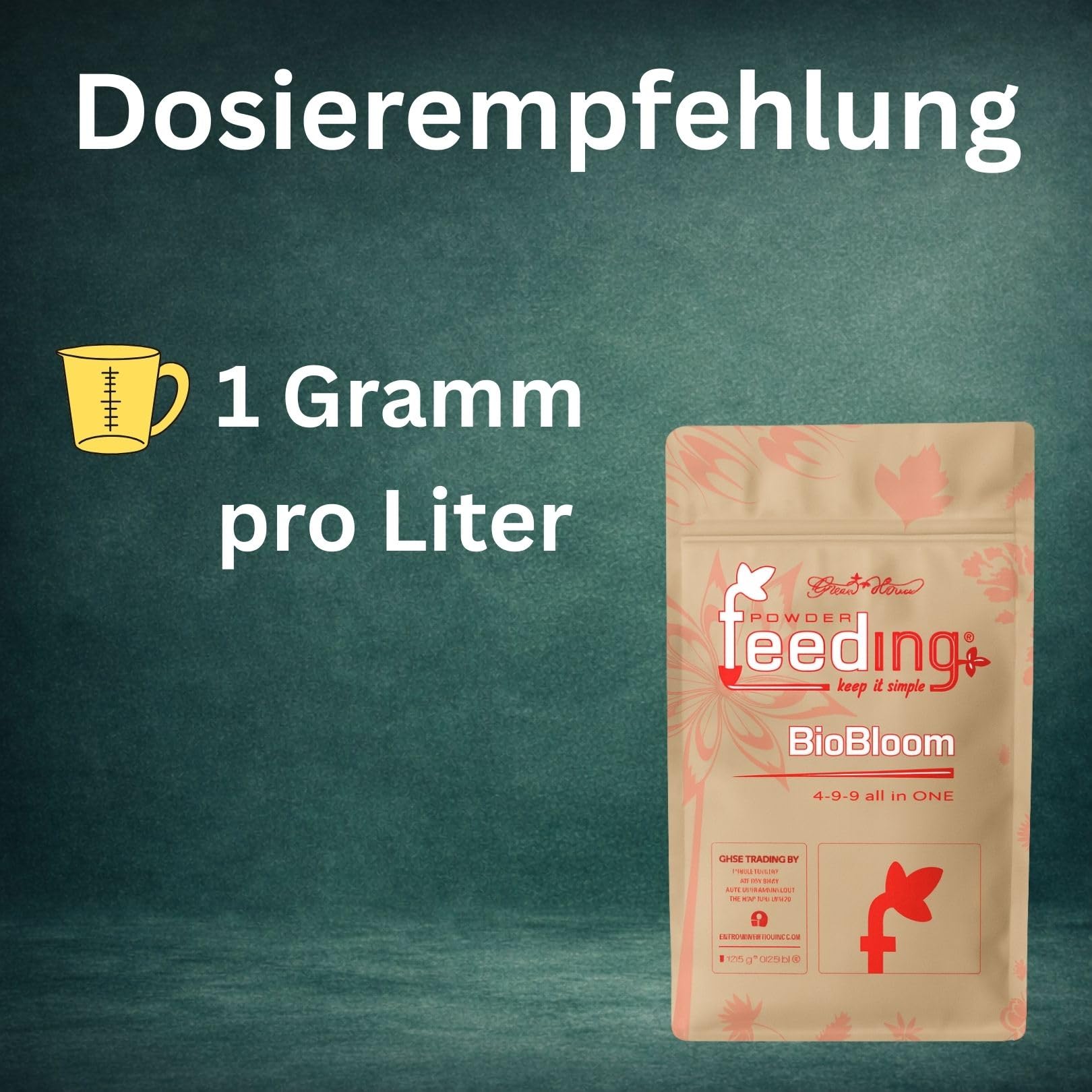Weedness Green House Feeding Bio Bloom 1 Kg - NPK Dünger Grow Anbau Indoor Erde Flüssigdünger Organischer Bio