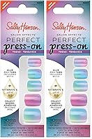 Vista 59 de Sally Hansen Salon Effects Perfect - Uñas postizas Forma cuadrada Fácil de aplicar, no daña 30 uñas, pegamento de uñas, lengüetas adhesivas
