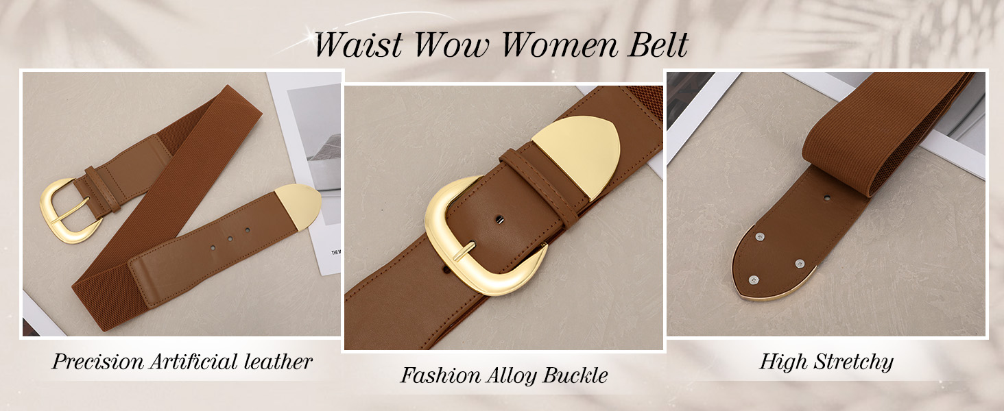 Women Wide Elastic Waist Belt for Dresses Fashion Thick 