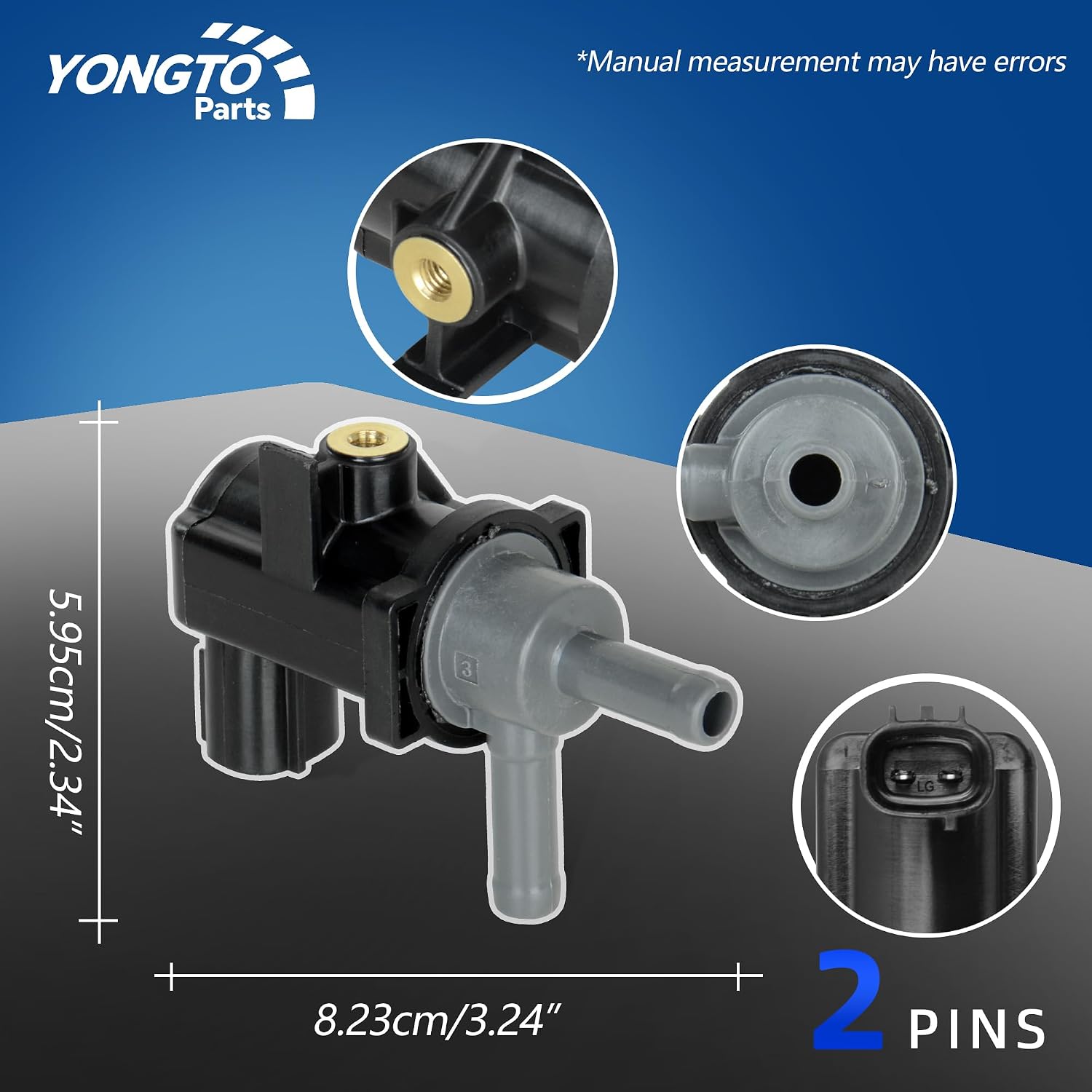 Vapor Canister Purge Valve Solenoid EVAP 136200-2771 Vapor Canister Vent Valve Compatible with Toyota Highlander Prius Sienna Lexus ES330 RX330 Vibe tC Replace OE 84818-09015 90910-12259