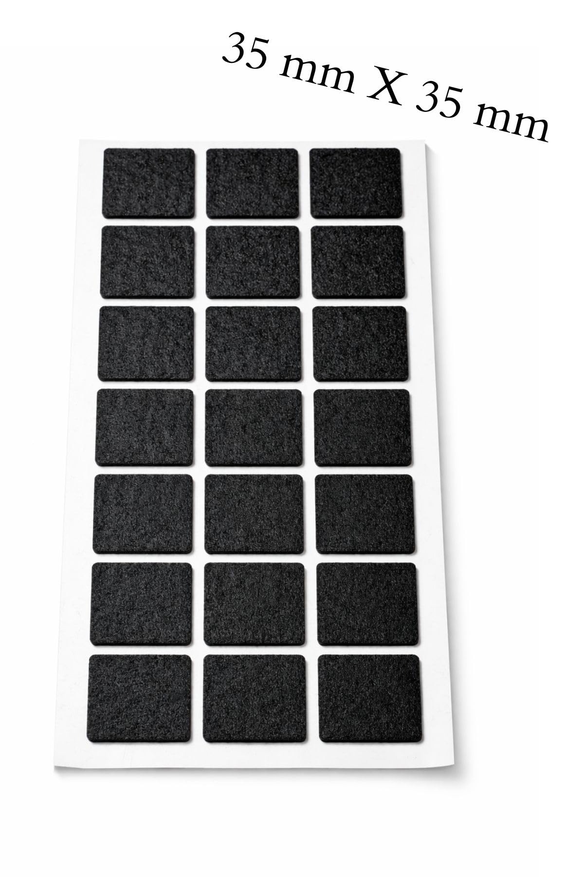 Yapışkanlı Keçe Ped Kare Siyah Sandalye Ayağı için Parke Zemin Koruma (30X30)