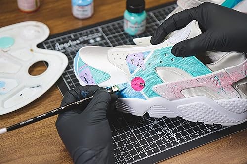 Miniatura 6 de Angelus Pintura acrílica de 4 onzas, trío negro, blanco y rojo fuego