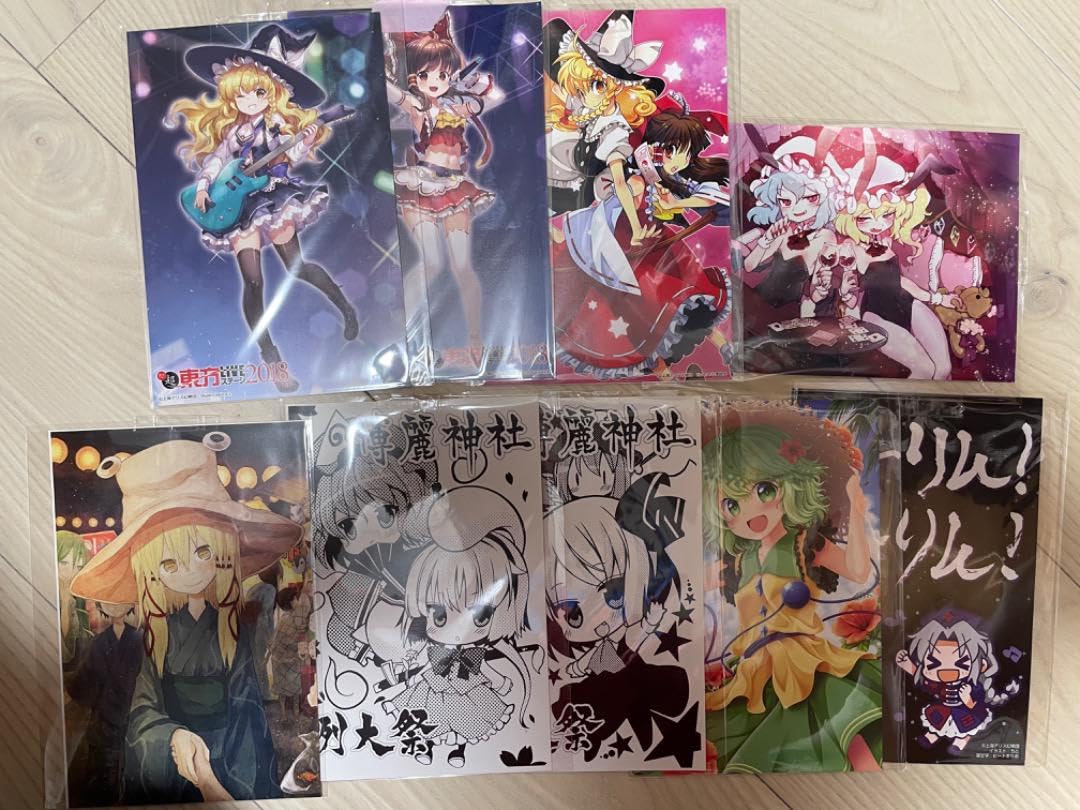 Amazon | 東方 ポストカード 霊夢 魔理沙 妖夢 幽々子 こいし 永琳