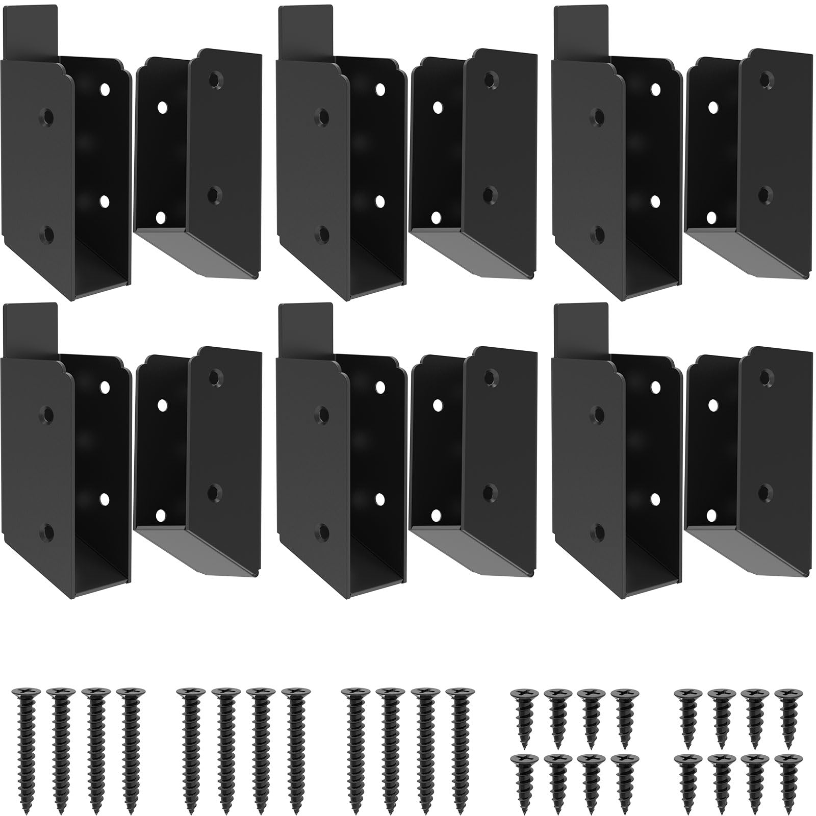 12PCS 30° Stair 2”x 4” Stainless Steel Deck Railing Brackets Connectors, 2x4 Brackets for Stair Fence Railings Handrail