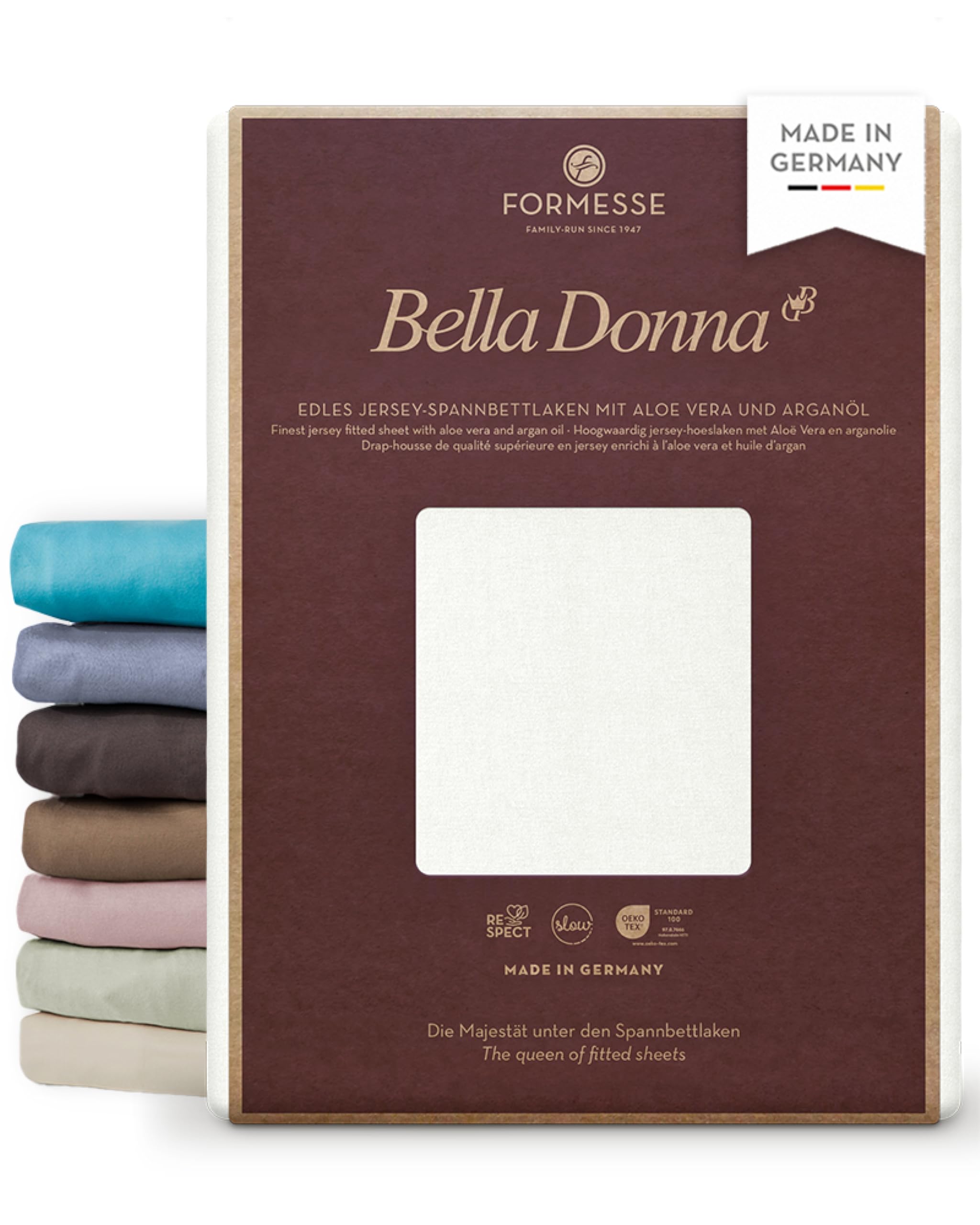 Bella Donna Formesse Sábana Bajera ajustable , algodón, 0114 wollweiss, 90x190-100x220