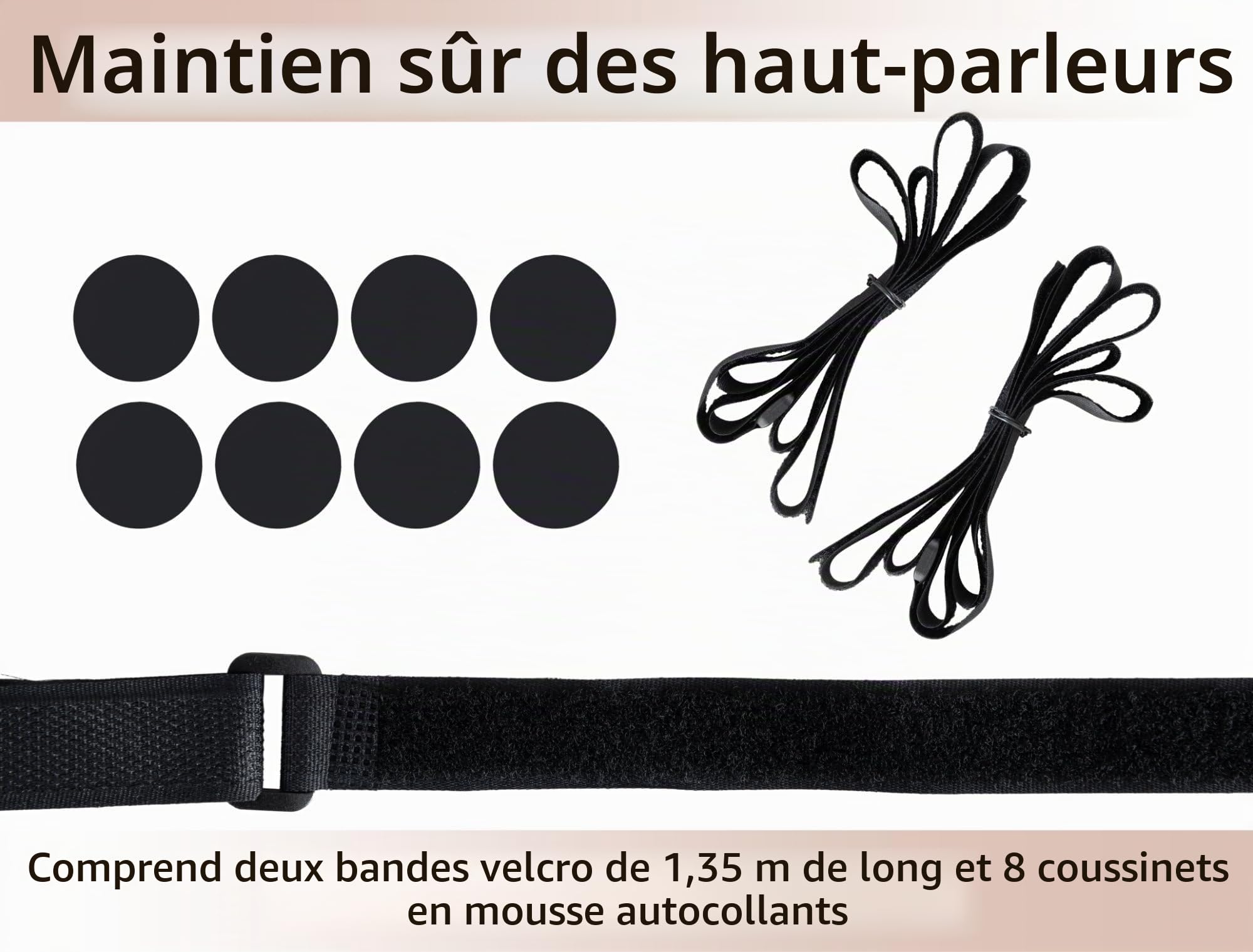 Pronomic SLS-282 BK Pieds d’Enceintes Paire, Plaques en Verre Noir