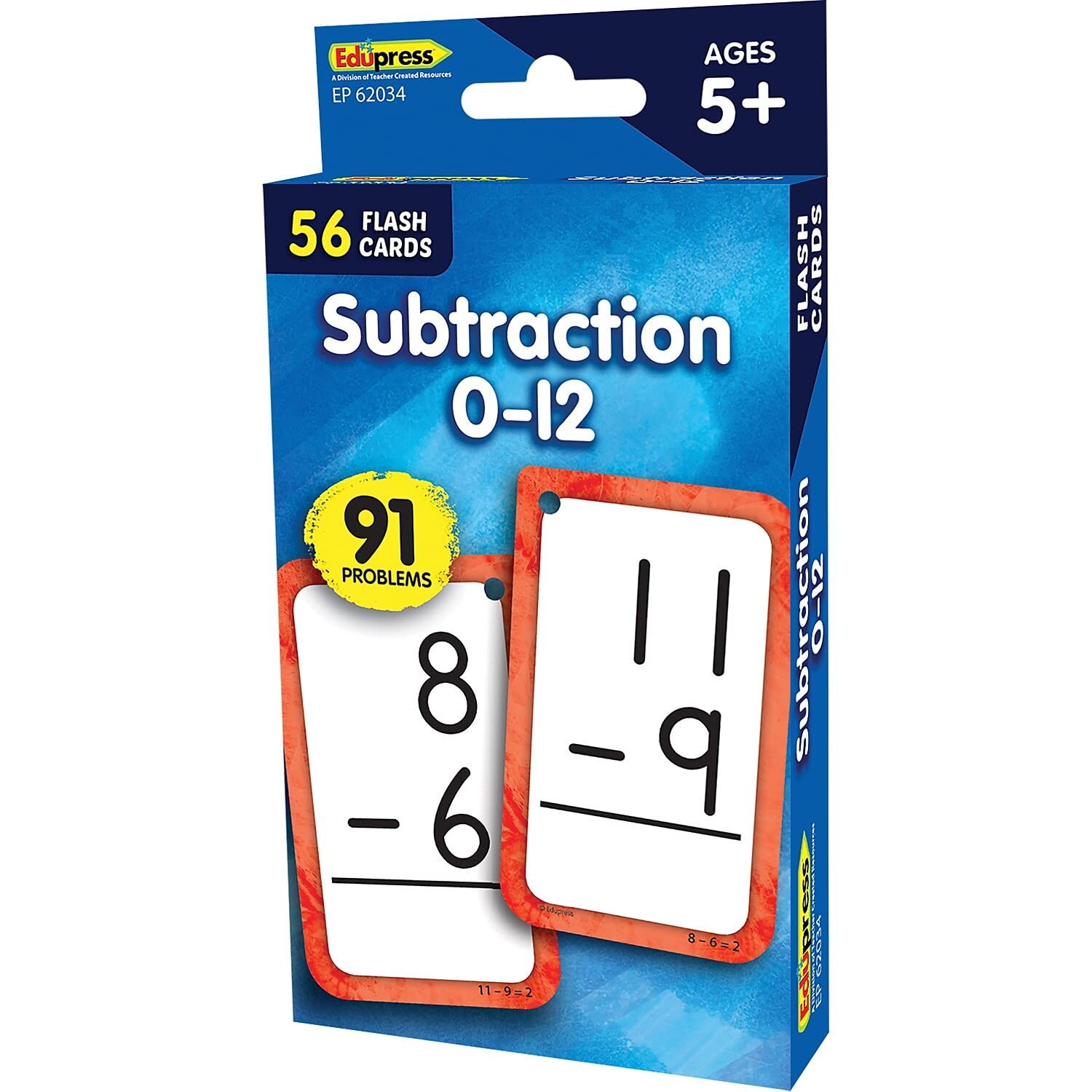 Teacher Created Resources Subtraction 0–12 Flash Cards (EP62034)