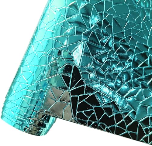 Miniatura 21 de HYANG - Cubo de agua de metal con relieve de espejo dorado, hojas de piel sintética dorada, 1 rollo de 12 x 53 pulgadas, piel sintética muy adecuada