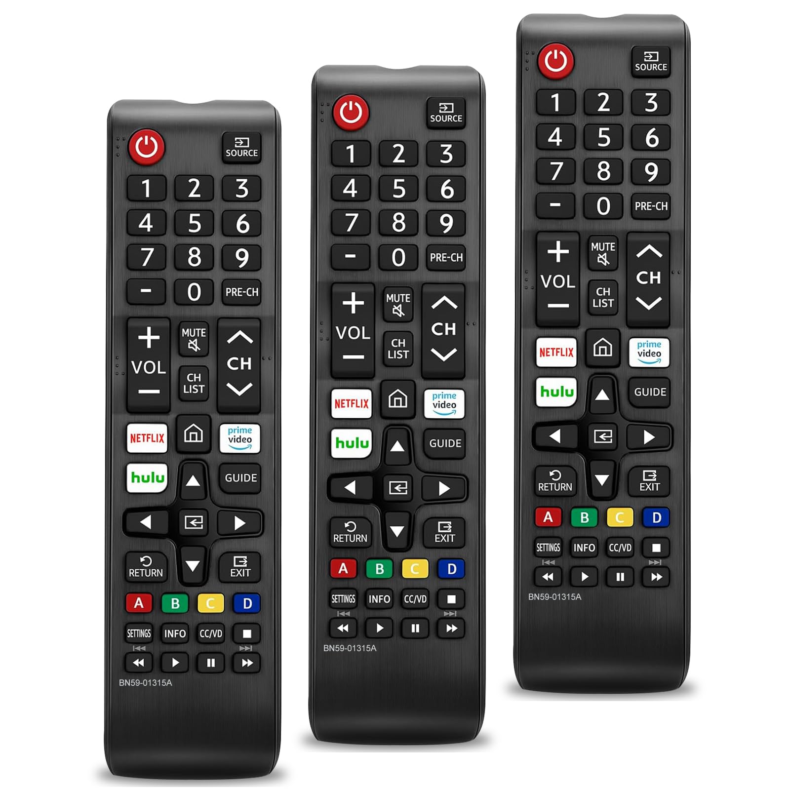3 Pack Universal Replacement for All Samsung Smart TV Remote,for Samsung BN59-01315J BN59-01301A BN59-01315A Remote