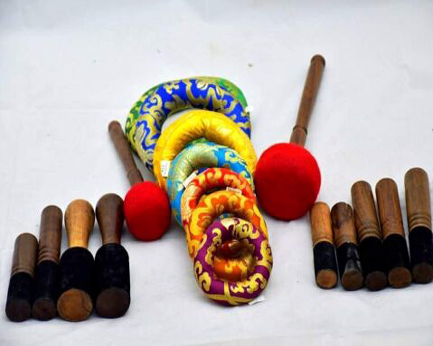 Full Moon Singing Bowl Set Of 7 - Professional Healing Set For Meditation Yoga Sound Bath Well Being