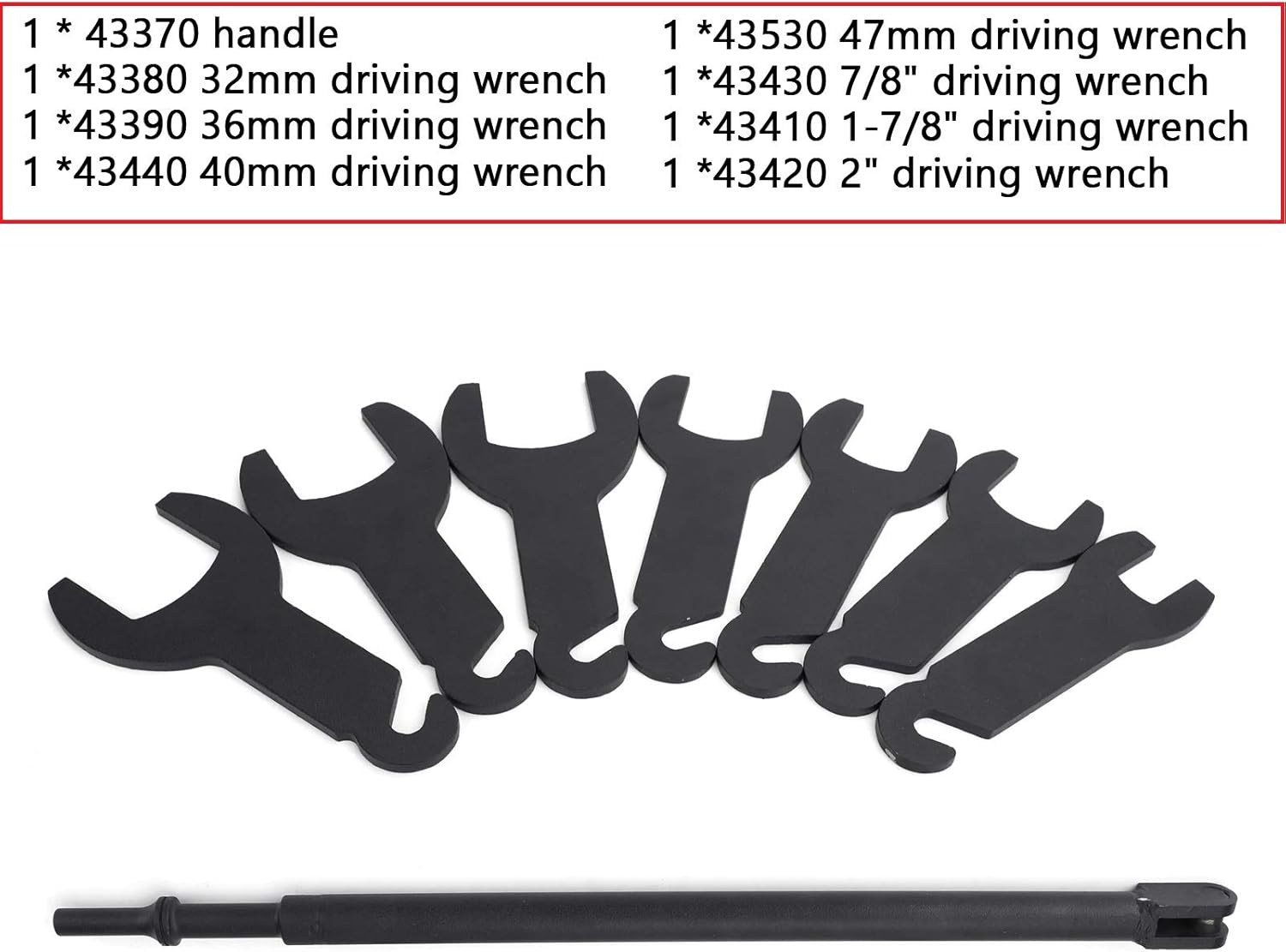 43300 Pneumatic Fan Clutch Wrench Set Removal Tool Kit Gear Assisted Positioning Tool for Ford GM Chrysler by Lucky Seven
