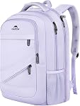 MATEIN Laptop Backpack, 17 inch Business Flight Approved Carry on Backpack, TSA Large Computer Backpack for Men Women with Trolley Sleeve, College School Tactical Book Bag, Grey