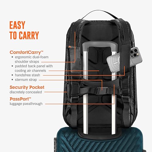 Miniatura 4 de STM Dux Mochila de 16 litros, delgada, resistente, cómoda, innovadora, versátil, mochila protectora de 360 grados para hombres y mujeres, se adapta