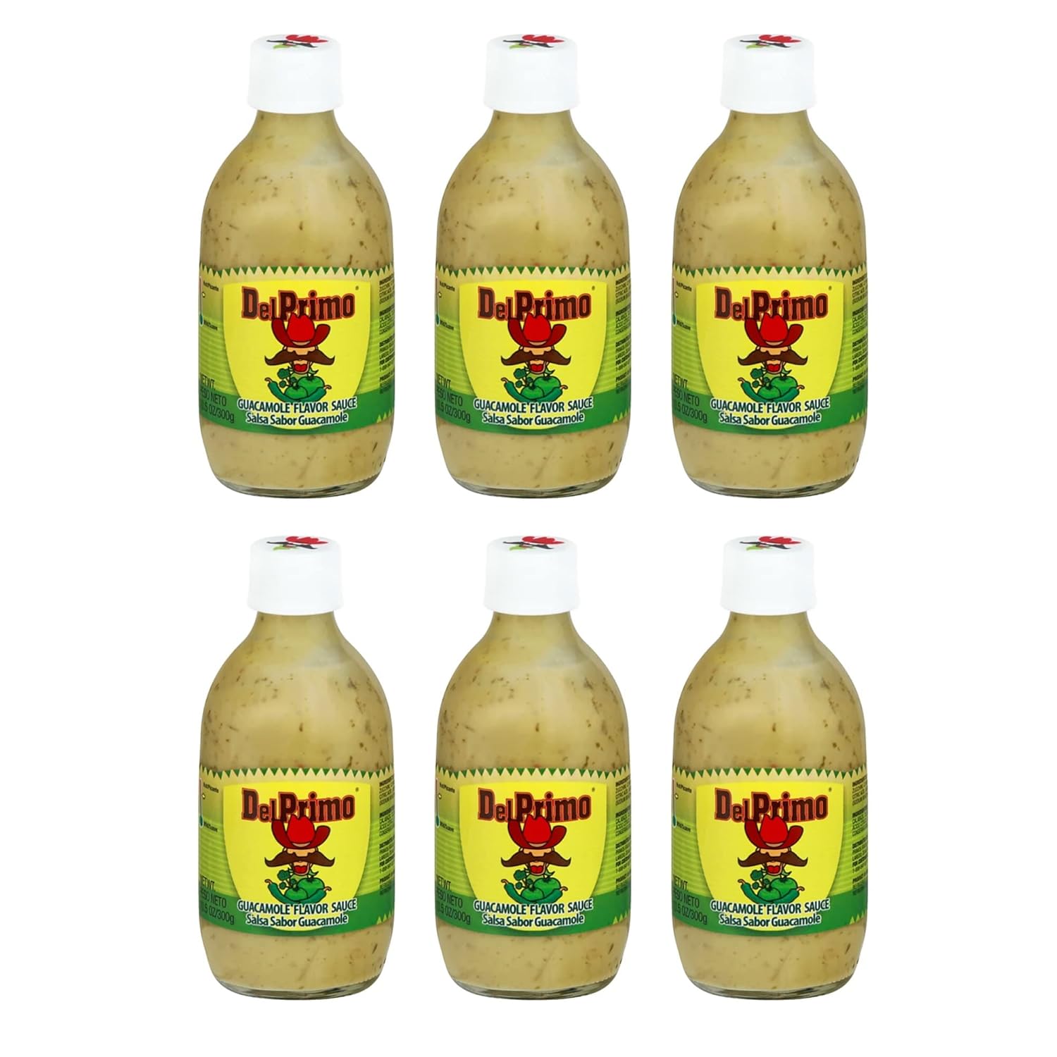 Del Primo Salsa Sauce 10.5oz Bottle (Pack of 6) Choose Flavor Below (Salsa Verde - Green Sauce)