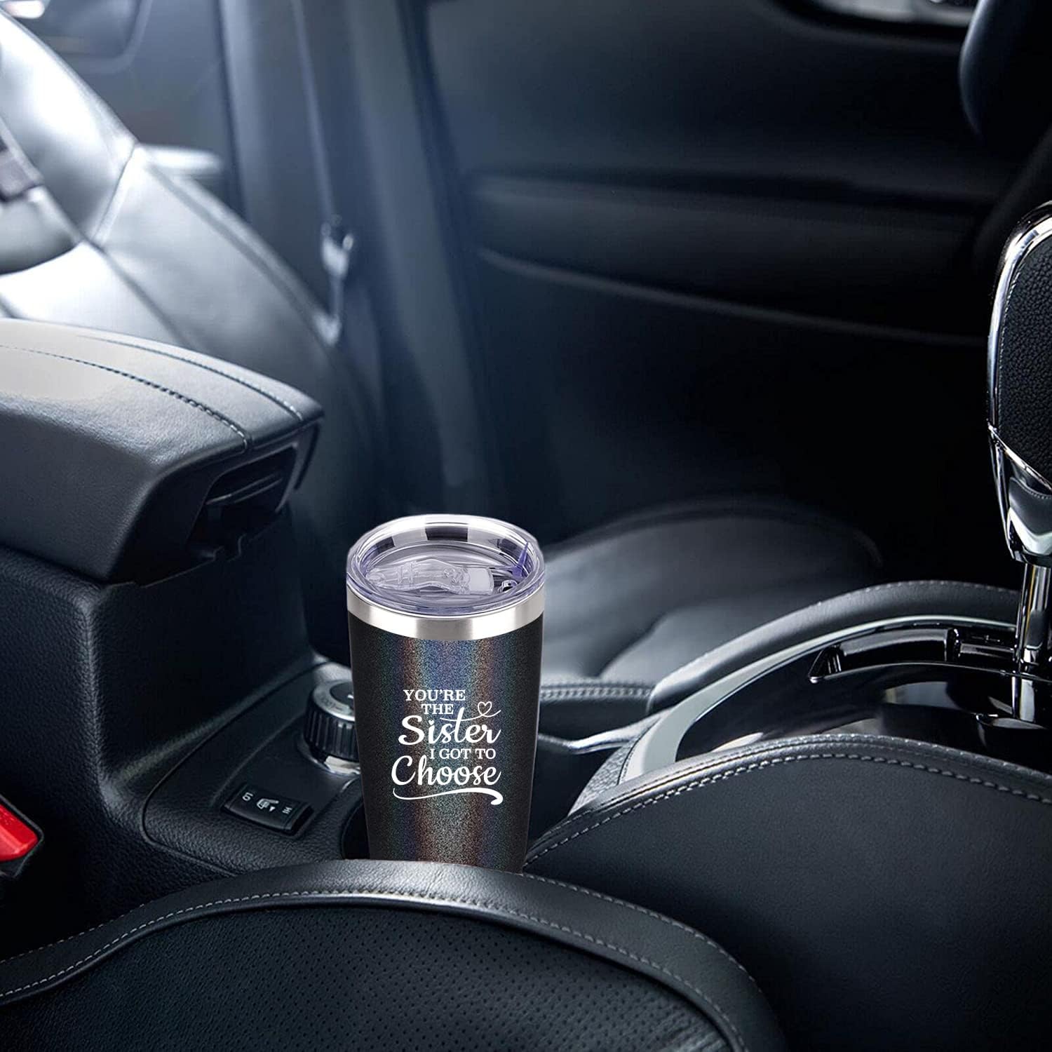 Sister Gifts You’re The Sister I Got To Choose 20 OZ Tumbler with Lid and Straw Insulated Travel Coffee Mug for Bestie Friends Women on Birthday Christmas - Image 7