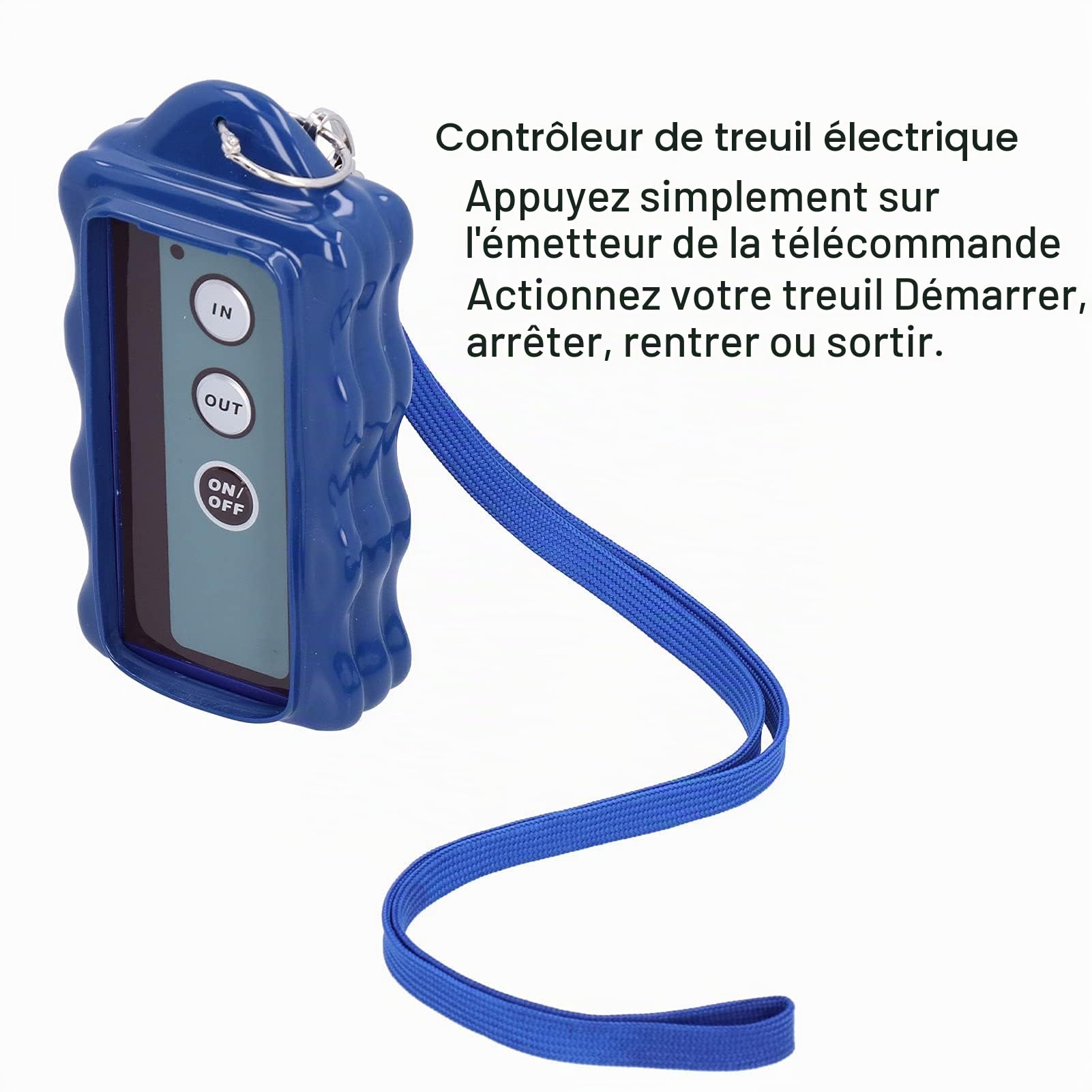 Aramox Télécommande sans Fil pour Treuil Électrique, 12V 434MHz, Portée 15m, ABS et Métal, Universel pour ATV SUV Camion