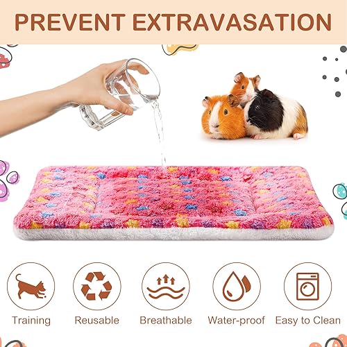 Vista 60 de Haull 4 piezas de ropa de cama impermeable de conejillo de indias de invierno, cama de conejillo de indias, forro suave para perros y gatos, tapete