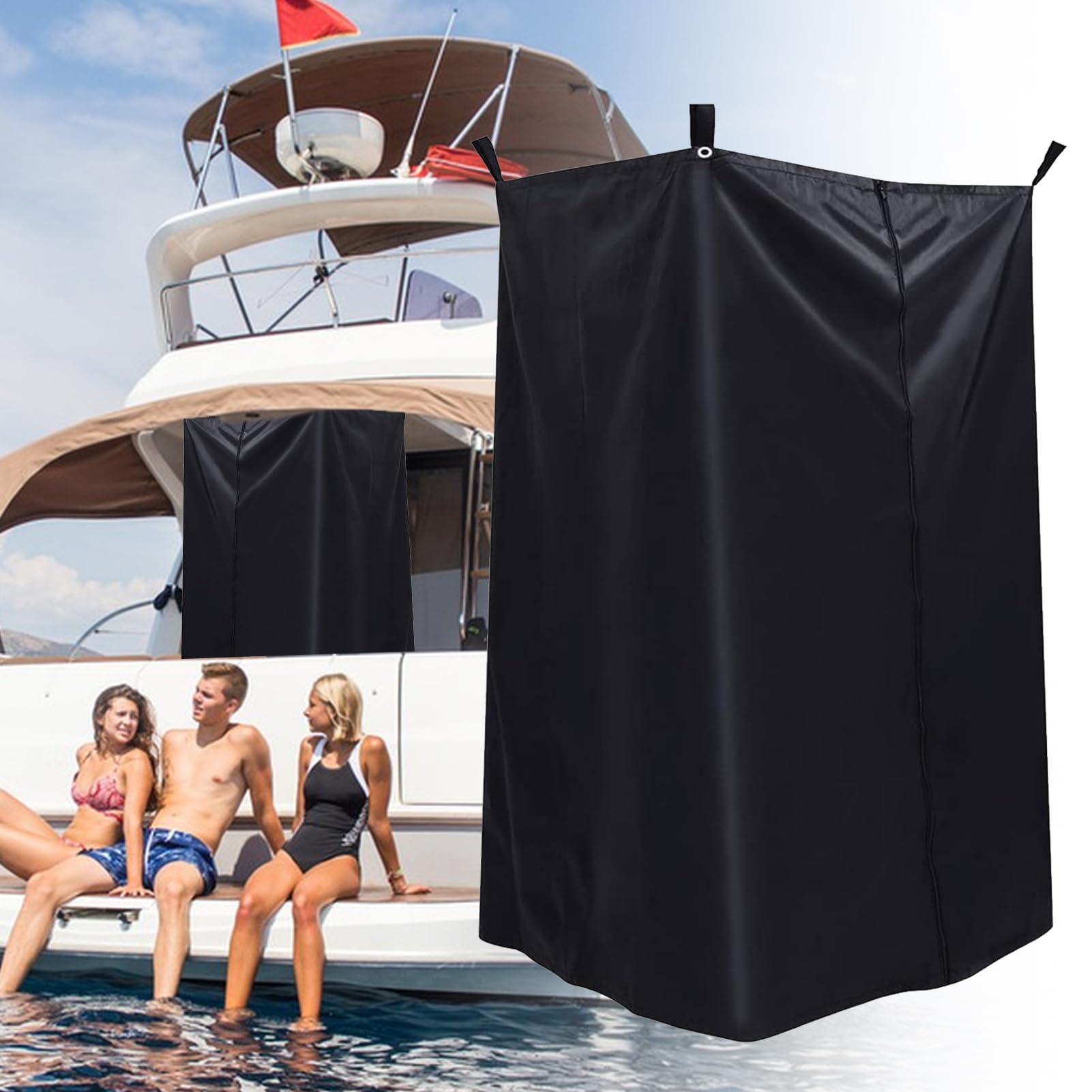 Tienda de campaña portátil impermeable para vestuario, cabina de vestidor plegable con bolsa de transporte