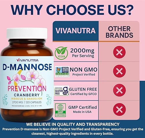 Miniatura 3 de Pastillas de arándano para mujeres con D-manosa – Suplementos de manosa D para mujeres + suplemento de arándano – Apoyo urinario diario, comodidad