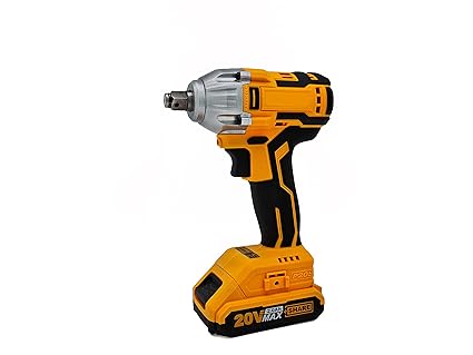 ANYM ingco Power Tools and Hand Tools Cordless Impact Wrench Driver with 2 Pieces 20v Battery and 1 Charger of Size 1/2-Inch