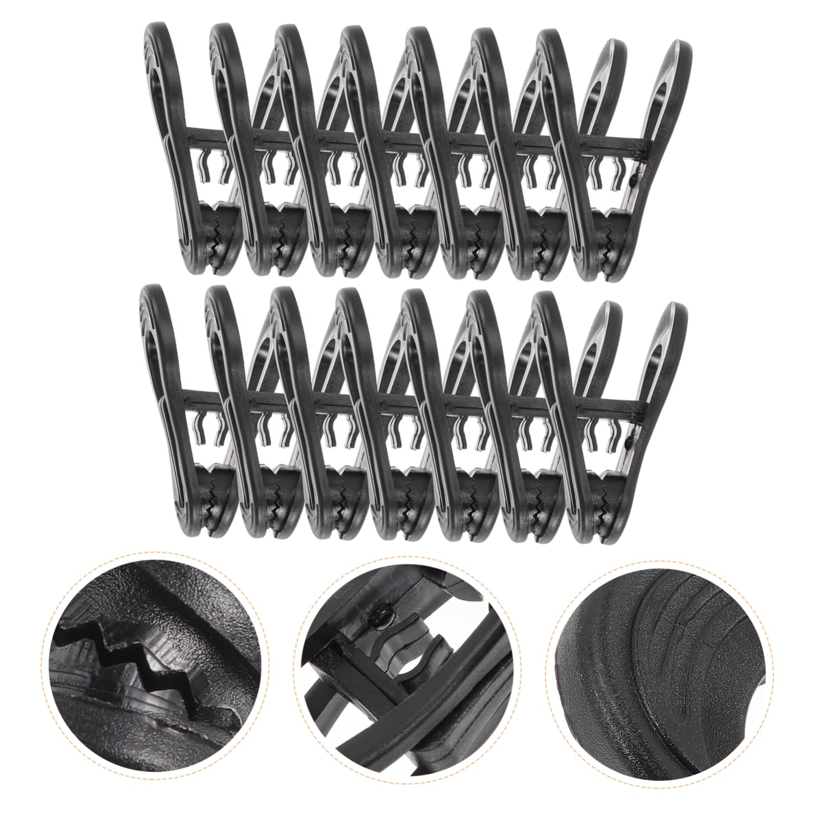 50 Stück Kleiderbügelclips Schwarze, aus Kunststoff für Kleidung | Starker Halt, Flexibles Verschieben, Ordnung im Schrank, Geeignet für Krawatten und Trocknen Draußen