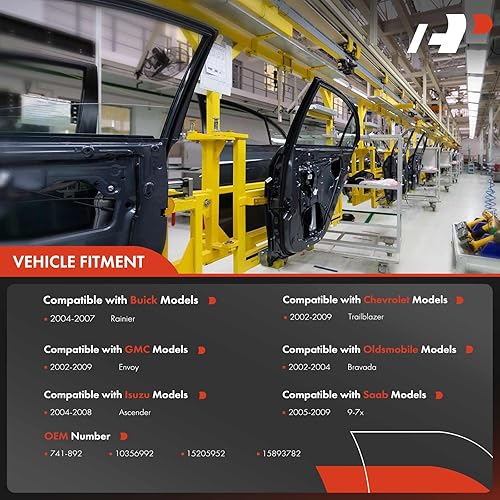 Miniatura 3 de A-Premium Elevalunas eléctrico con motor compatible con Chevrolet Trailblazer GMC Envoy Buick Rainier Isuzu Ascender Saab 9-7x Oldsmobile Bravada