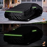 Vista 41 de Fundas impermeables para coche de reemplazo para Cadillac ATS/ATS-V 2013-2019, funda para todo clima de 6 capas con puerta con cremallera y bandas a