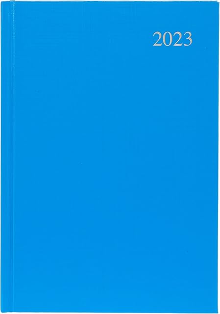 Collins Essential A4 Day to Page 2023 Diary - Light Blue