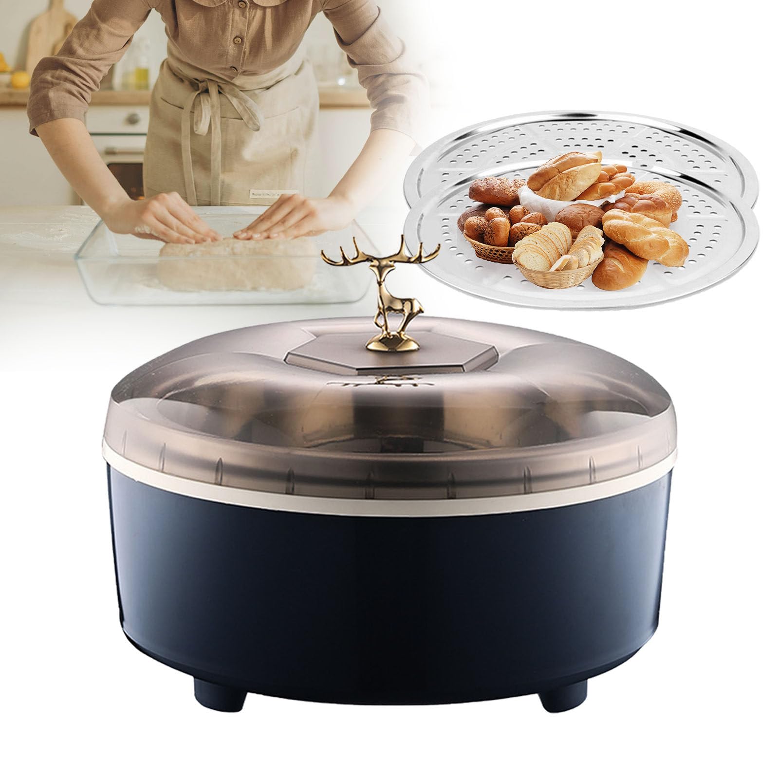 Lievitatore Impasto Con Riscaldatore - Scatola Per Pizza E Pane, Controllo Temperatura 24-33,4°C - Foto 5