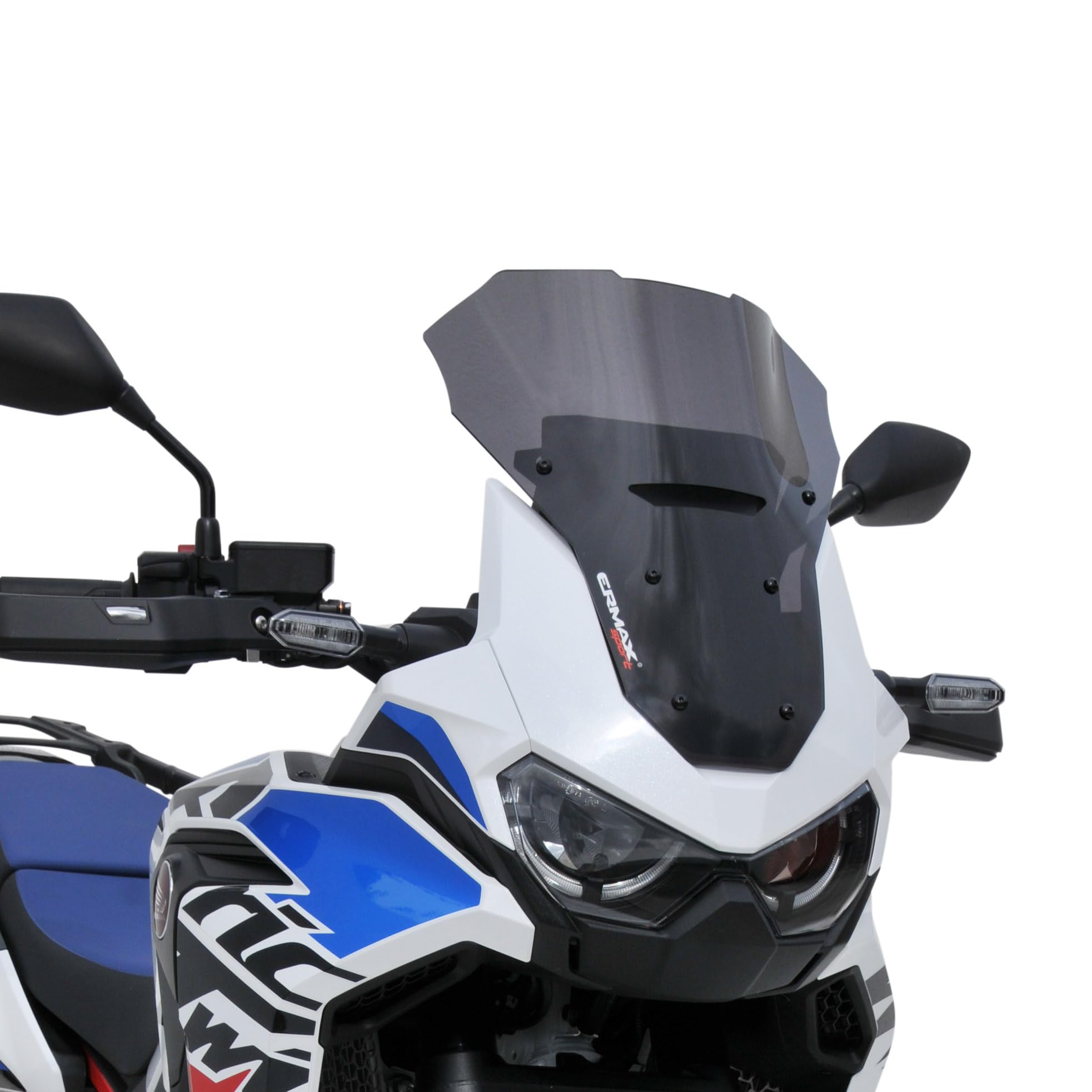 4Moto Cupolino Sport (39cm) Compatibile con Africa Twin CRF 1100 L 2020-2023, Vetro Trasparente, Plug and Play, Front and Inside