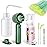 Buqikma Lash Shampoo Kit - Eyelash Extension Cleanser for Extensions 60ML with Rechargeable Handheld Lash Fan Dryer Mascara Brush Rinse Bottle Makeup Cleansing Foam for Lash Care